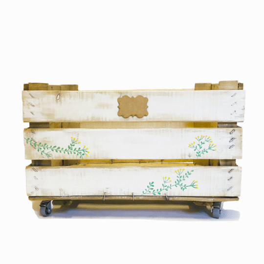 Caja de madera natural "Mimosa".